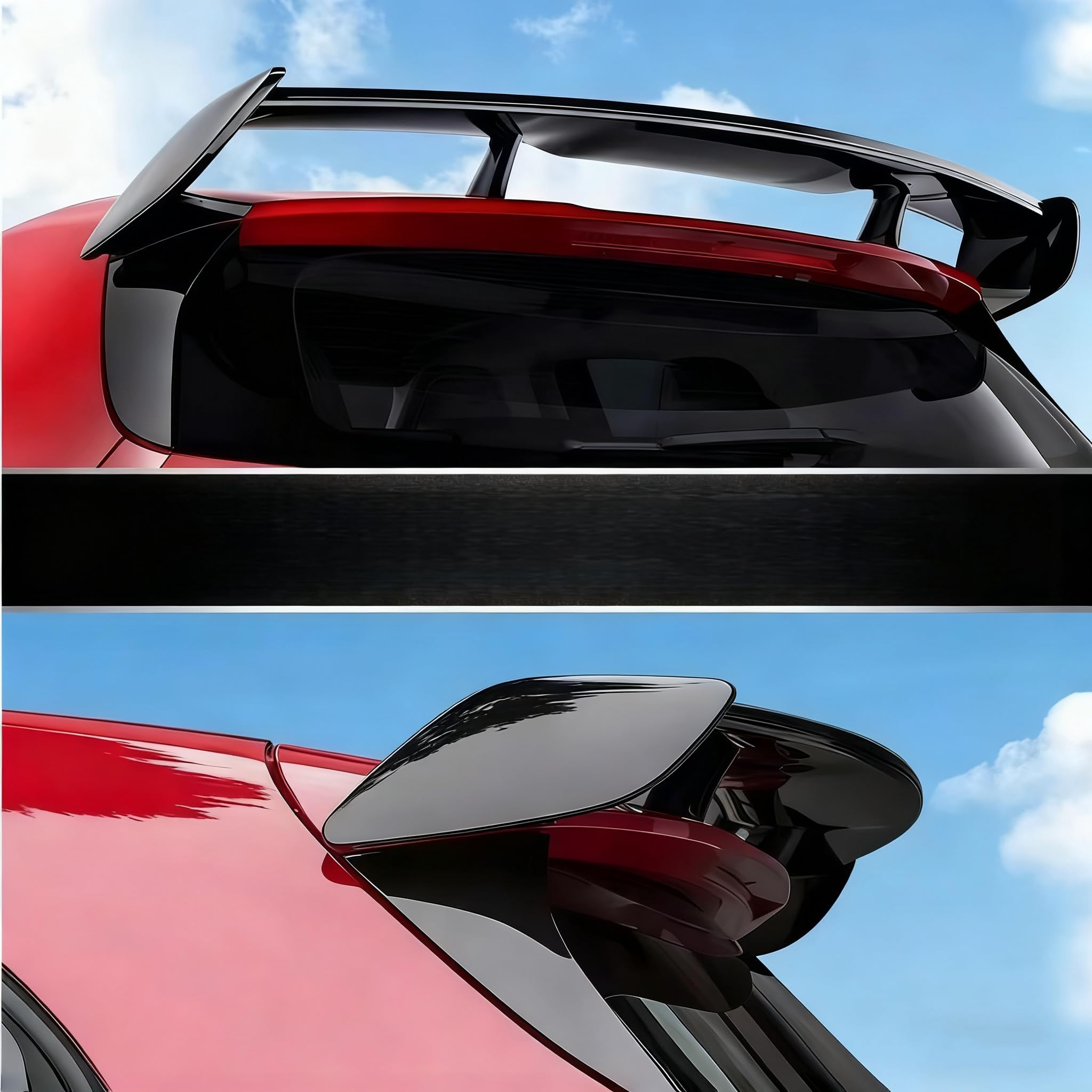 MUTUSAISI Aileron becquet arrière pour Mercedes Benz Classe GLA MK II H247 2020-2025 GLA35/ GLA45/ 180/200/ 220/250, Noir Brillant de Coffre Aile Spoiler de Toit Hayon Wing Arrière Accessoires