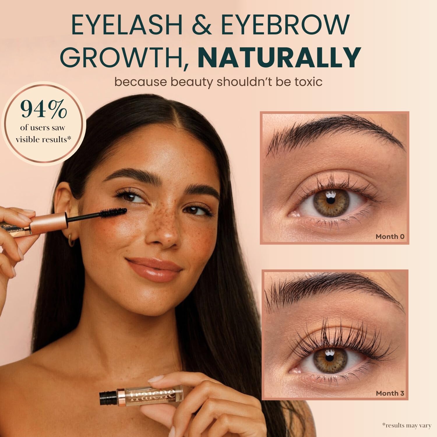 Live Fraiche USDA Organiczny olej rycynowy do rzęs i brwi – Cold Pressed Castor Oil Eyelash Eyelash Growth Serum z tubką do rzęs – Caster Oil Eye Growth Serum Best Seller Eyelash Conditioner Lash