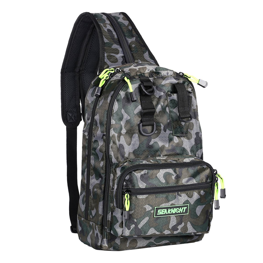 SeaKnight Waterproof Outdoor Fishing Tackle Bag Single/Double Shoulder Multi-Purpose Backpack 4 Layer 1000D Nylon Fishing Bag