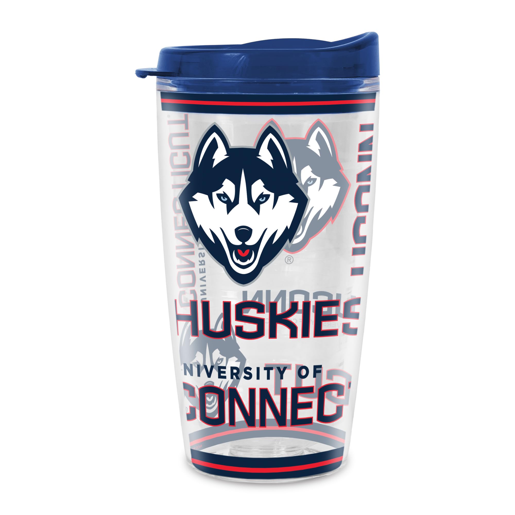Gobelet Connecticut Huskies UCONN en Tritan réutilisable gourde double paroi