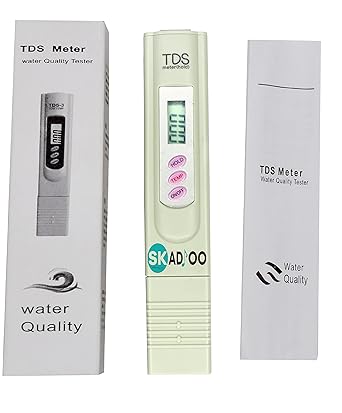 SKADIOO TDS Meter, TDS Meter for water testing best, TDS Meter for Water testing, Total Dissolved Solids (TDS), Water TDS Meter Digital, Water Testing kit, Water Hardness Test kit, Pen Type LCD Digital (White)