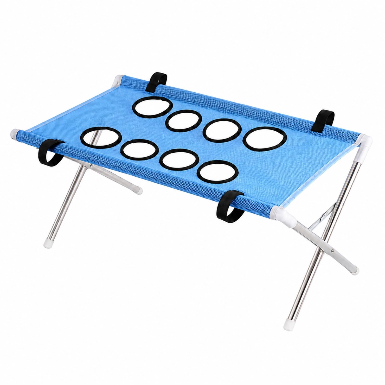 Pet Shower Holder, Foldable Pet Bathing Stand, Pet Grooming Hammock，Blue