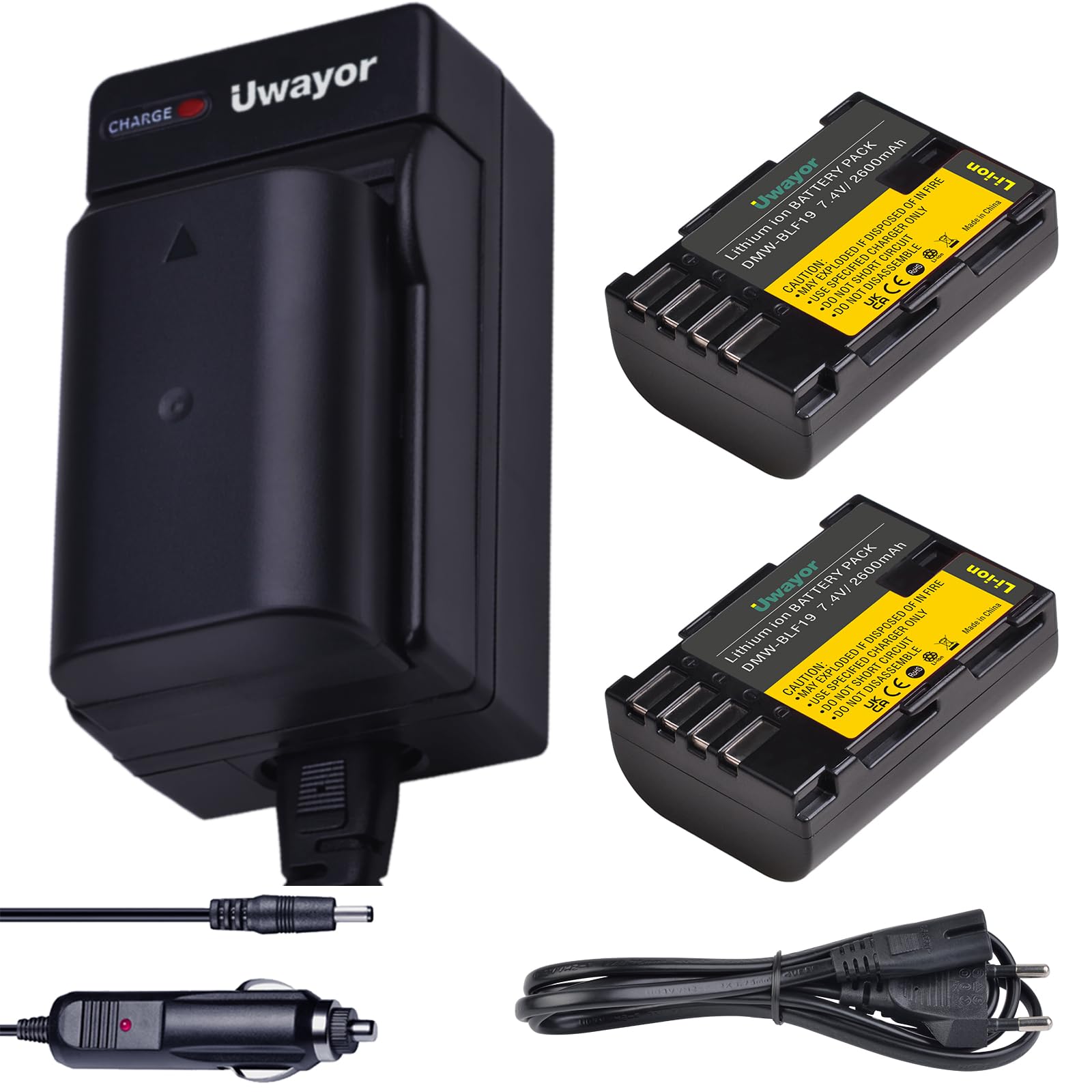 Wasabi Power Battery (2-Pack) And Charger For Panasonic DMW- BLF19 And Panasonic Lumix DMC-GH3, DMC-GH4 : Digital Camera Batteries - View #7