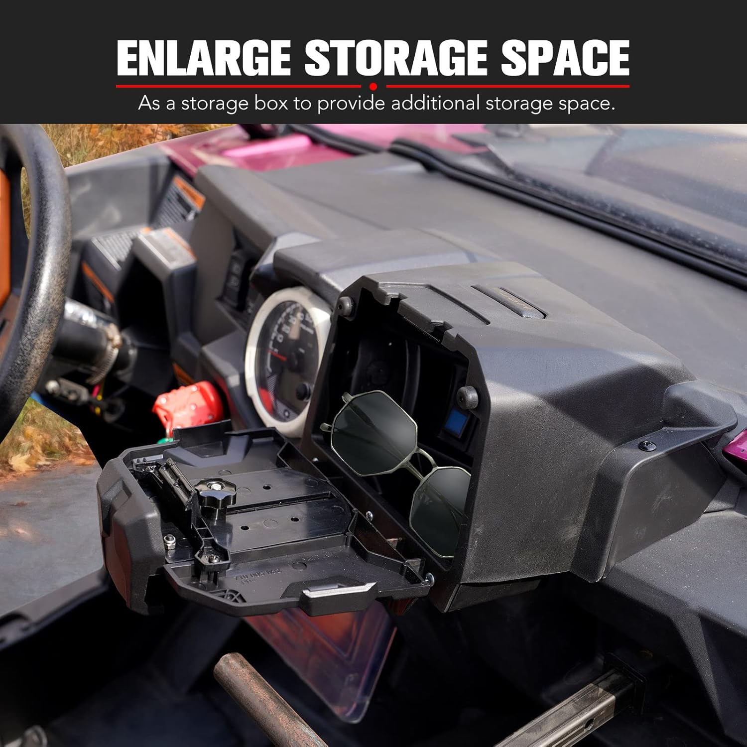 HAKA TOUGH Tablet Holder&Under Dash Net for KRX 1000, Electric Device Phone Ipad GPS Storage Mounts, Dashboard Mesh Plate for Kawasaki Teryx KRX 1000 2020-2023 Accessories,Replace OEM#99994-1340