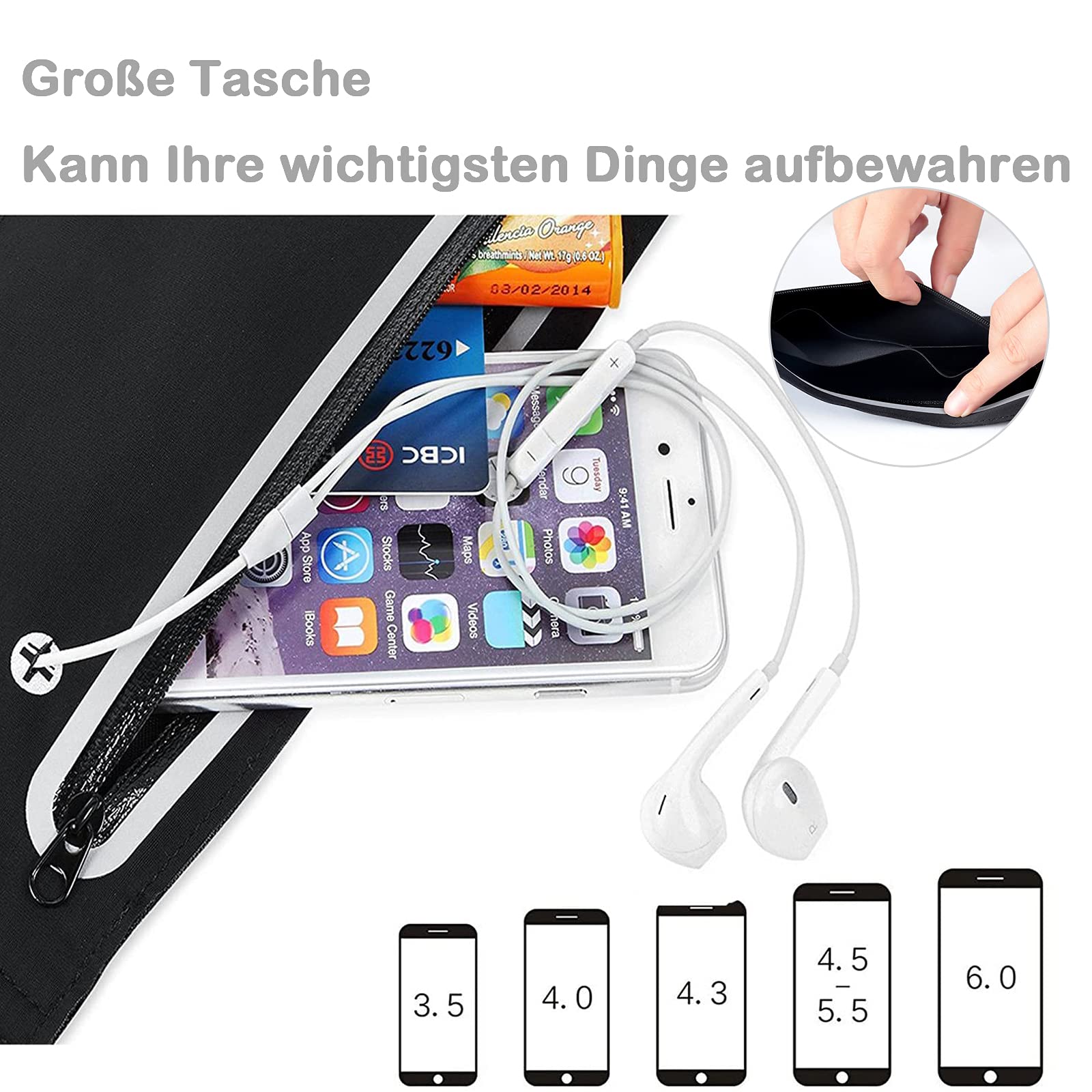 Carehabi Unisexe - Adulte Carehabi-hüfttasche Sac Banane, Noir, Taille Unique EU