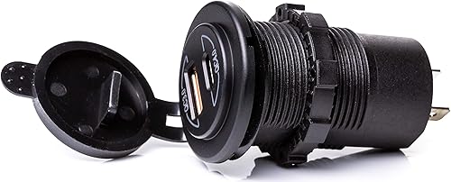 Miniatura 5 de Enchufe dual USB tipo C PD 3.0 (36 W) + USB A QC4.0 (18 W) cargador rápido para automóvil, barco, marina y caravanas