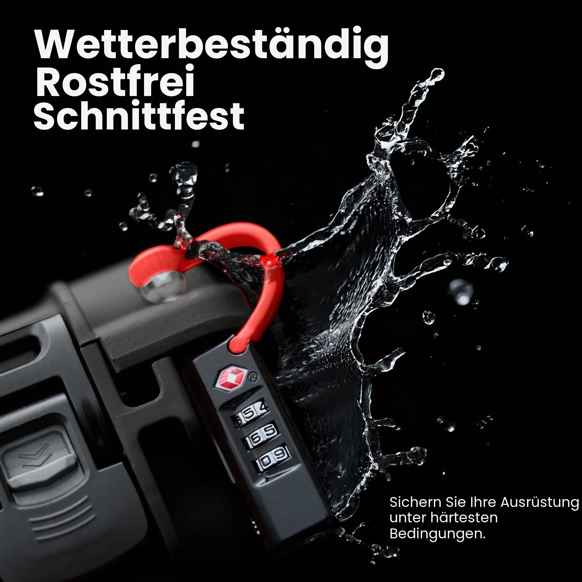 NANUK TSA-zugelassenes Vorhängeschloss - Langlebiges und sicheres Reiseschloss mit Stahlbügel, extrem schnittfest und rostfrei (TSA-Schloss (TSA-Schloss (2er-Pack))