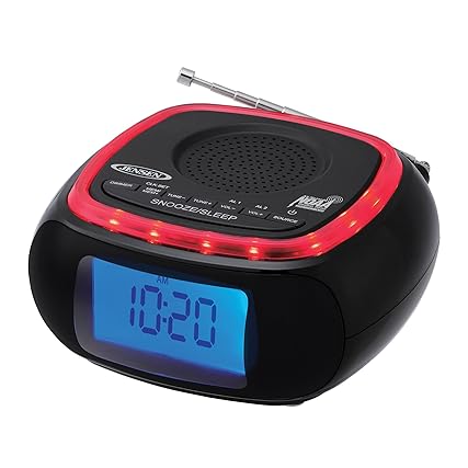 Jensen JEP 725 Digital AM/FM Weather Band Alarm Clock Radio with NOAA Weather Alert and Top Mounted photo Jensen JEP 725 Digital AM/FM Weather Band Alarm Clock Radio with NOAA Weather Alert and Top Mounted