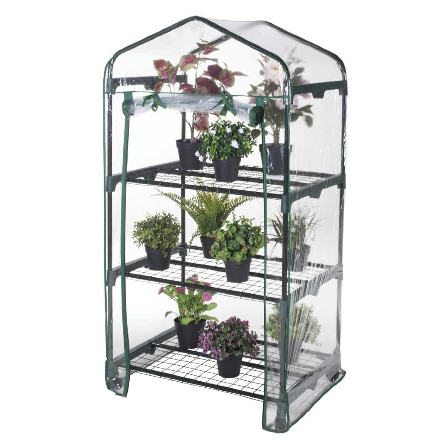 Crisalide® - Serra da Balcone con Ripiani, Struttura in Acciaio Antiruggine, Telo UV Protettivo, Portata Max 10kg – Ideale per Piante, Fiori e Ortaggi (3 Ripiani)