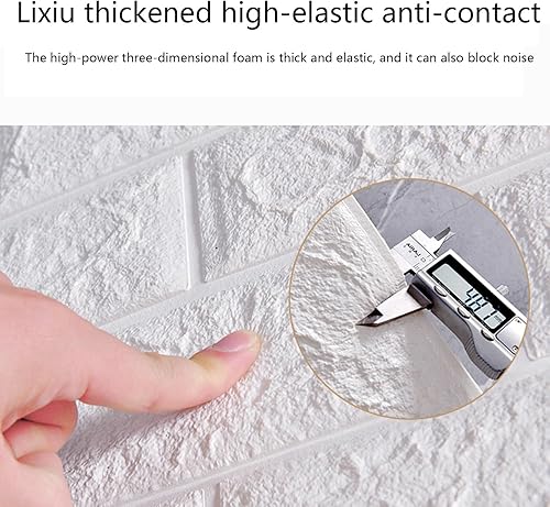 Miniatura 5 de Paneles de pared 3D impermeables para despegar y pegar, para cocina, baño, sala de estar, papel tapiz autoadhesivo con textura sintética extraíble