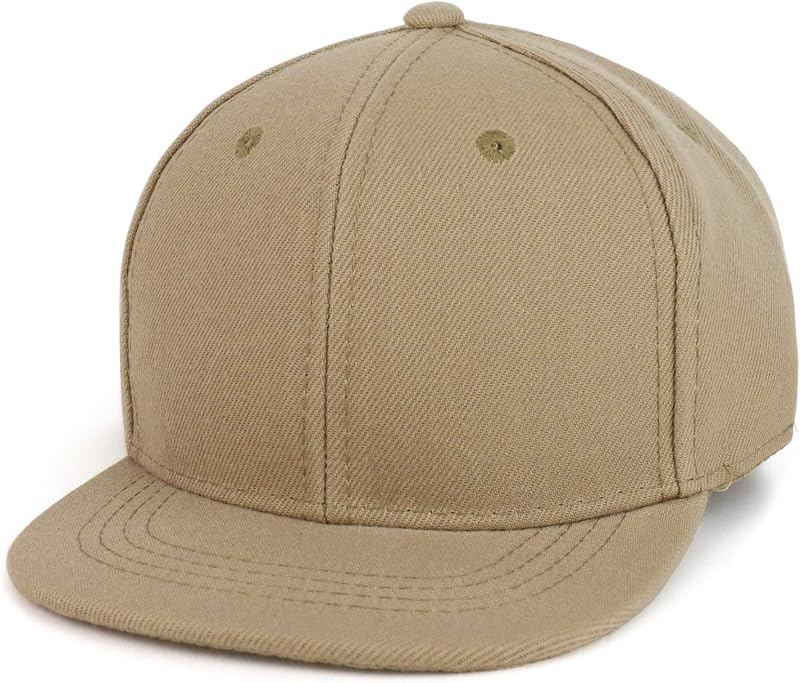 Infant to Toddler Kid's Plain Structured Flatbill Snapback Cap