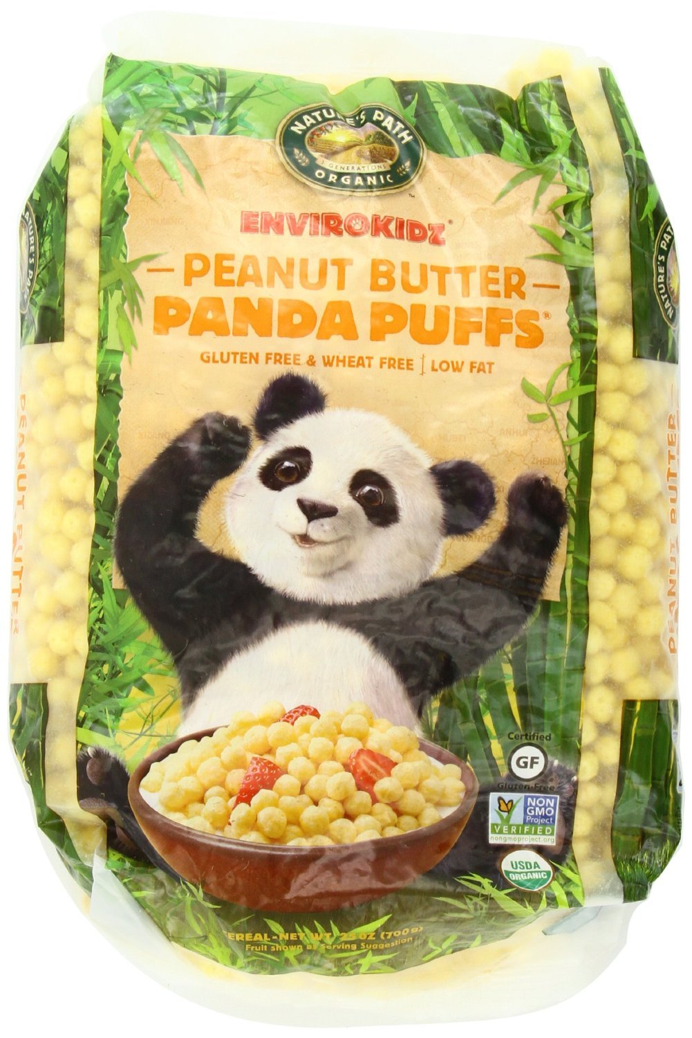 Envirokidz Organic Cereal Panda Puff Pb Bag