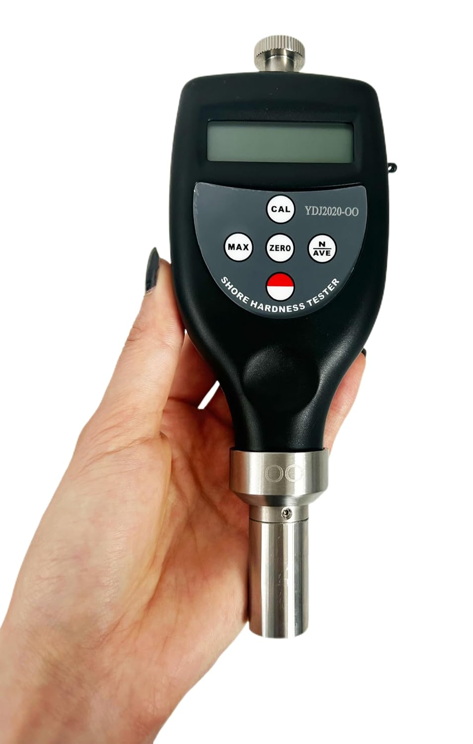 Portable Shore OO Hardness Tester Meter Shore OO Durometer with Range 10-90HOO Resolution 0.1HOO for Measuring Sponge- and Cellular Rubber,Foam Rubber,Silicone,Gel-Like Materials