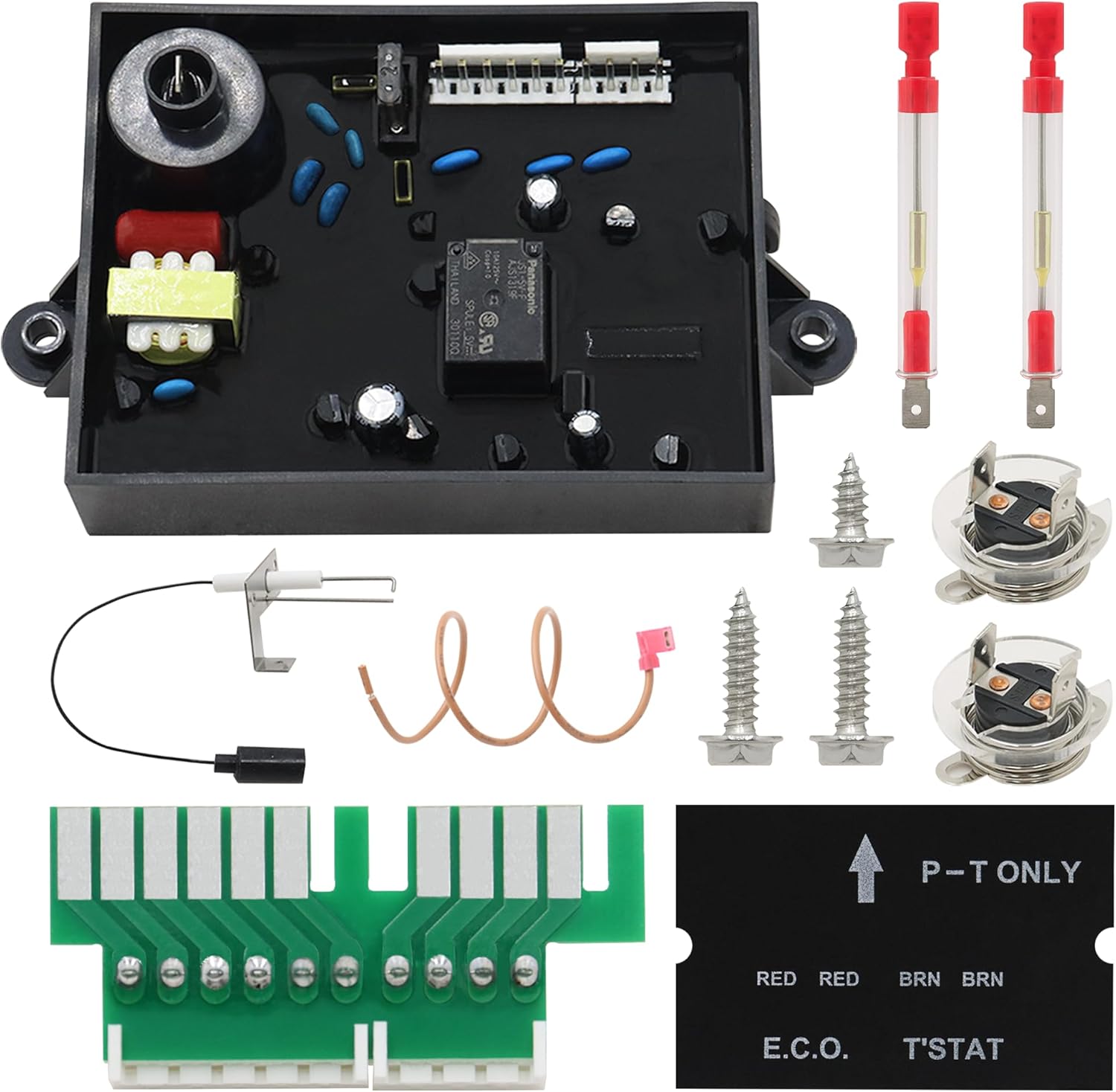 RV Water Heater Replacement Kit fit for Atwood & Dometic – Includes 91365 Circuit Board, 91447 Thermostat, 93868 Spark Probe Igniter Electrode – Fits GC6AA-10E GC10A-4E GCH6A-10E–3-in-1 Repair Pack
