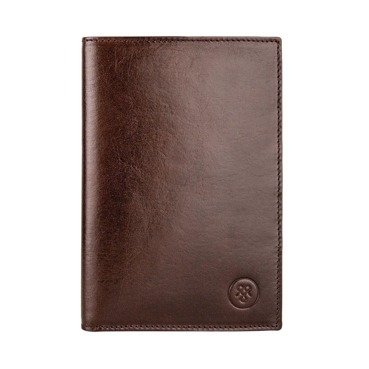 Maxwell Scott - Mens Luxury Leather RFID Tall Jacket Pocket Card Wallet - Handmade in Italy - The Pianillo RFID Dark Brown