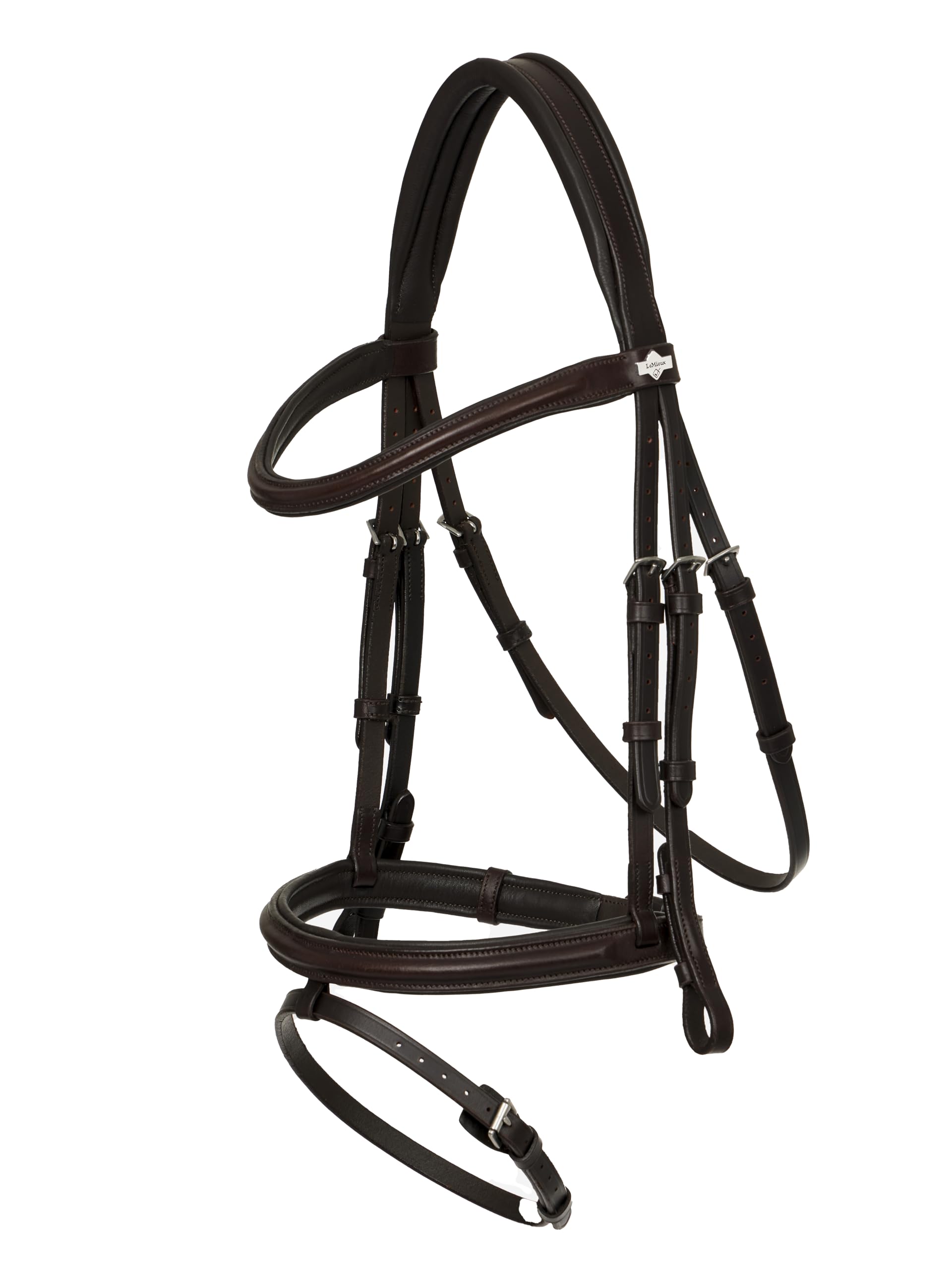 LeMieux Arika Flash Bridle - Brida, color marrón/plateado