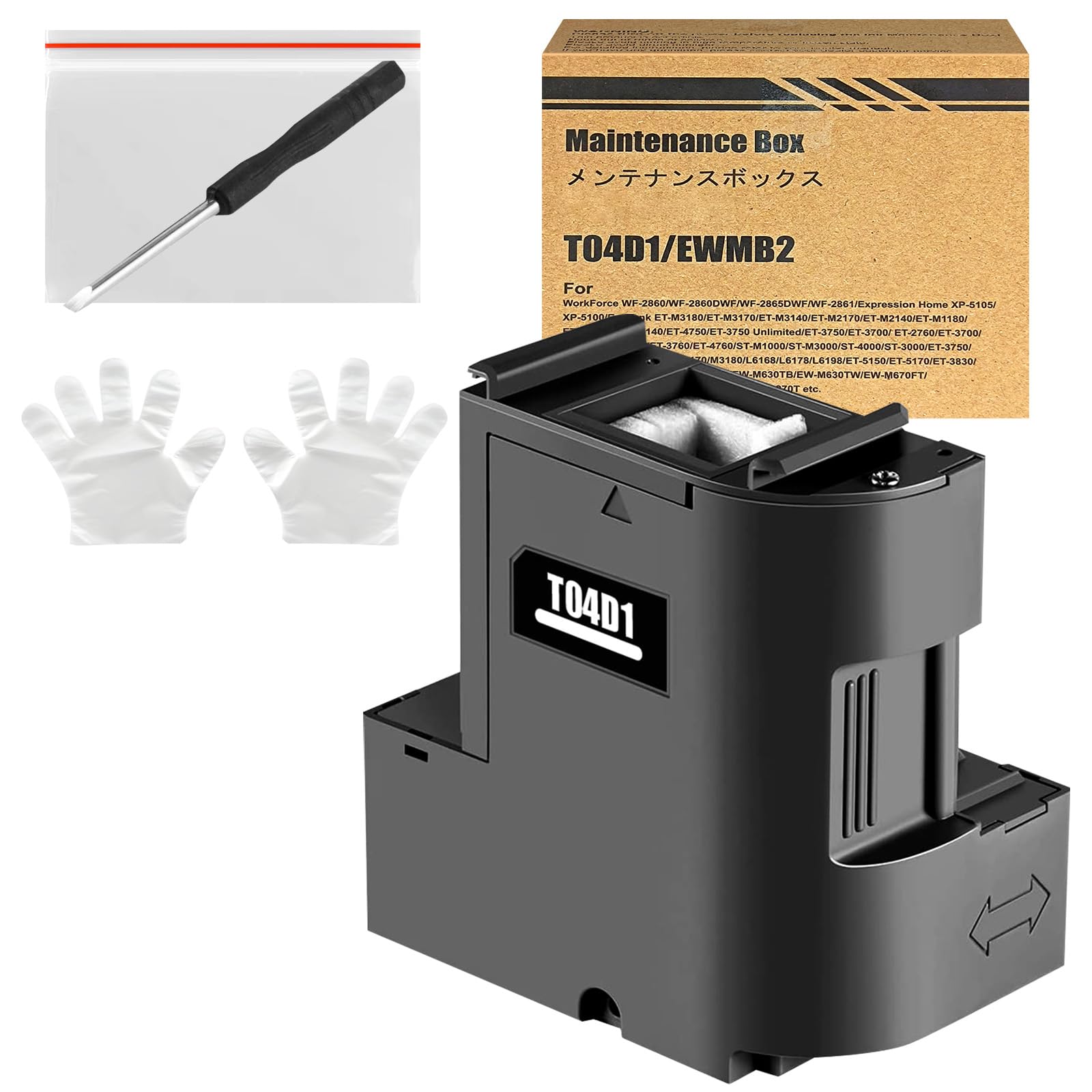 Boîte de Maintenance de l'encre Compatible pour Epson ET-4850 ET-4856 ET-5150 ET-5170 ET-15000 ET-M1170 ET-M1180 ET-M217
