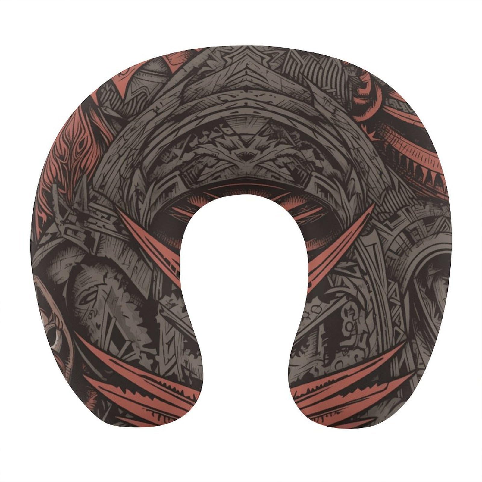 Btcowzrv Style Horror Pictures U Shaped Neck Pillow Travel Pillows