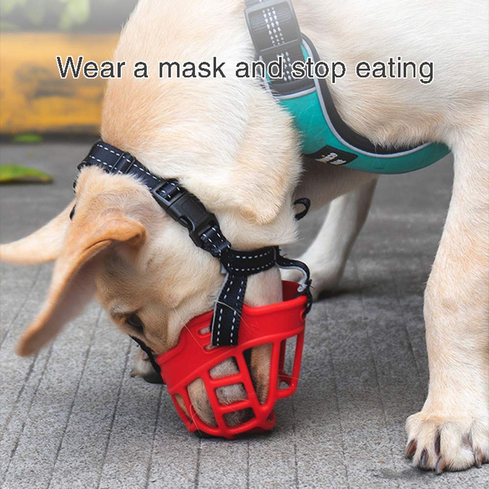 Museruola per cani, museruola per cestino per cani in silicone, museruola protettiva multiuso per razze piccole, medie e grandi