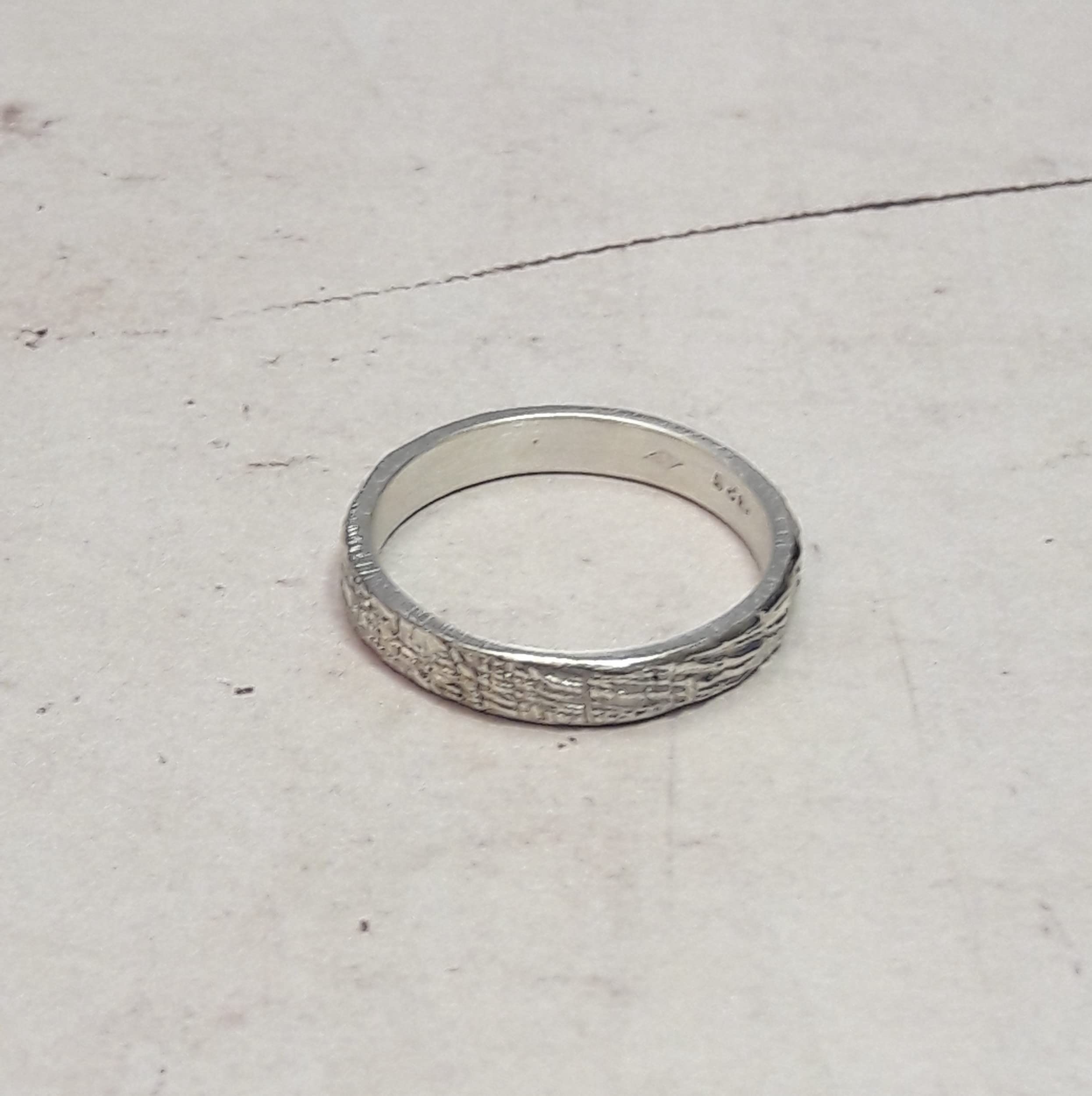 Bague Macuxi Anneau Homme Femme Argent Martelé