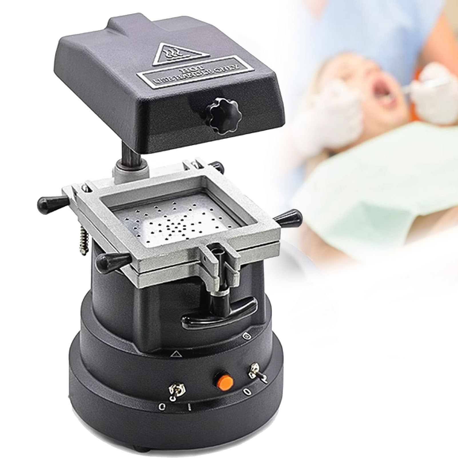 Generico Macchina Automatica per termoformatura Dentale per cliniche e Laboratori, Alta Potenza 1200W per apparecchi ortodontici e laminazione Dentale, apparecchiatura per termoformatura