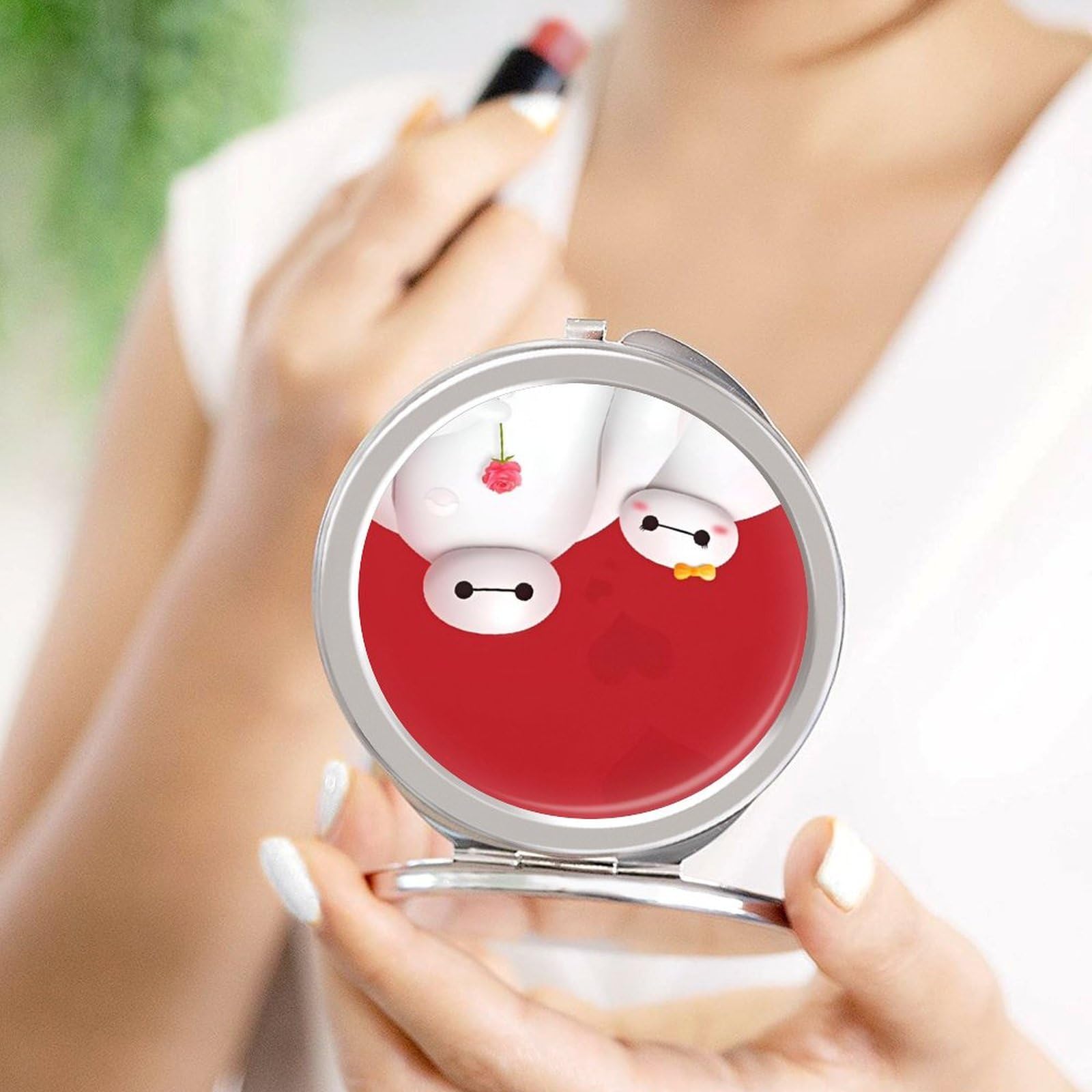 Amazon.co.jp: ベイマックス 可愛い 手持ち化粧鏡 化粧鏡 手鏡 鏡