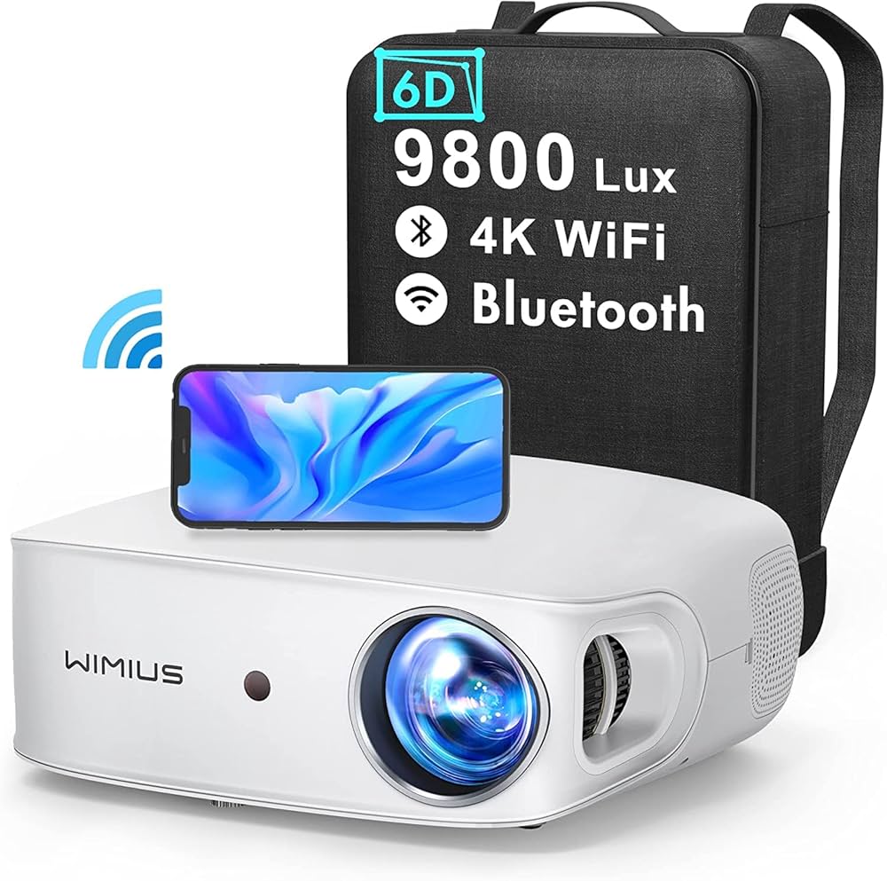 Auto Keystone】5G WiFi Bluetooth 5.2 Projector, WiMiUS