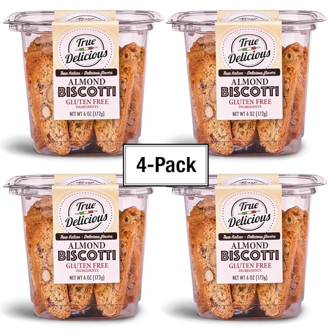 True Delicious Galletas Biscotti de Almendra Sin Gluten, 4 Cajas de 170g miniatura 8
