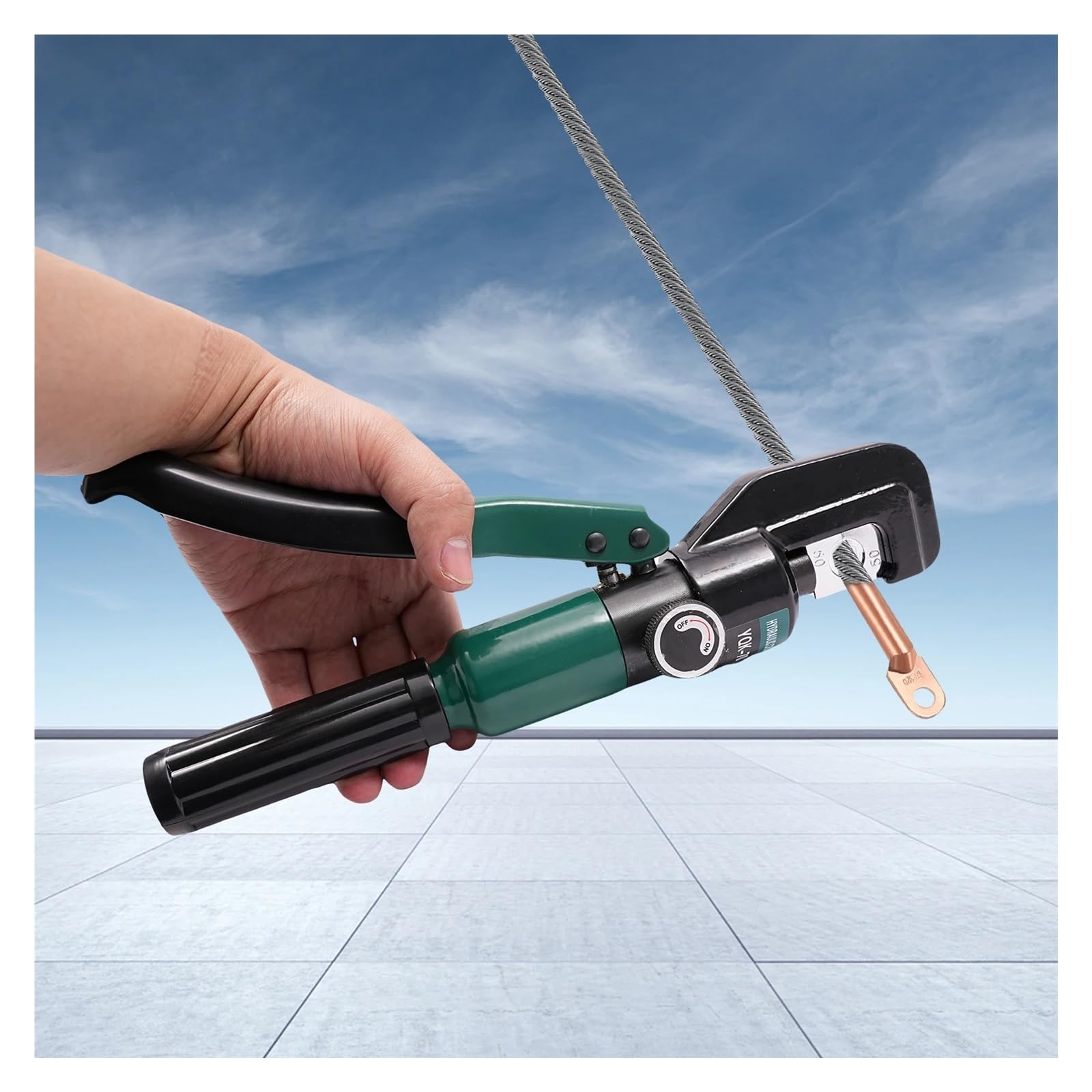 Crimpadora hidráulica Manual de 60 kN con 8 Pares de Matrices for Tubos de Aluminio, plástico y PEX.