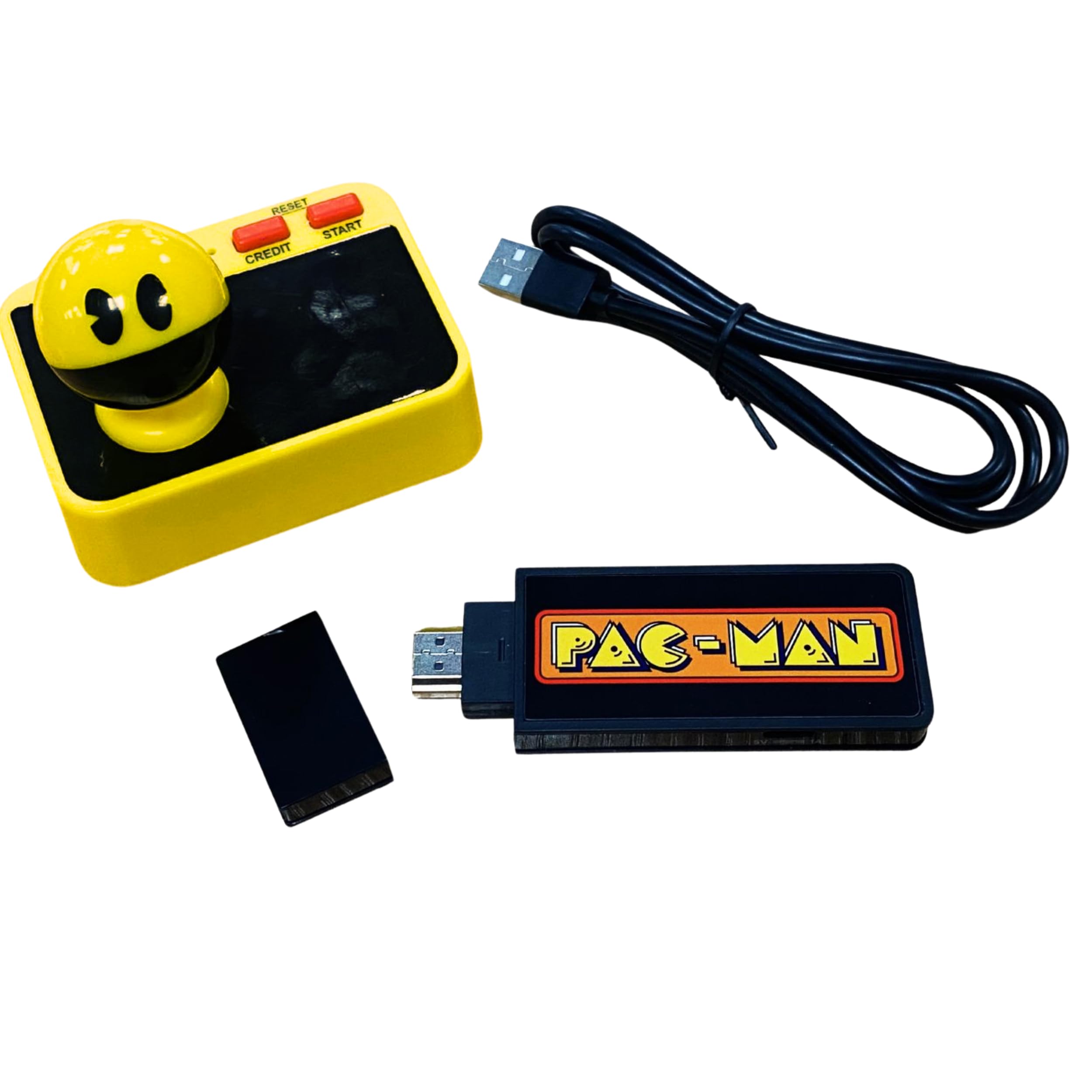 PAC-MAN Plug & Play Arcade Game Console with Wireless Controller & TV Stick | Classic Retro PAC-MAN Game for TV, Family Gaming, Nostalgia Gift.