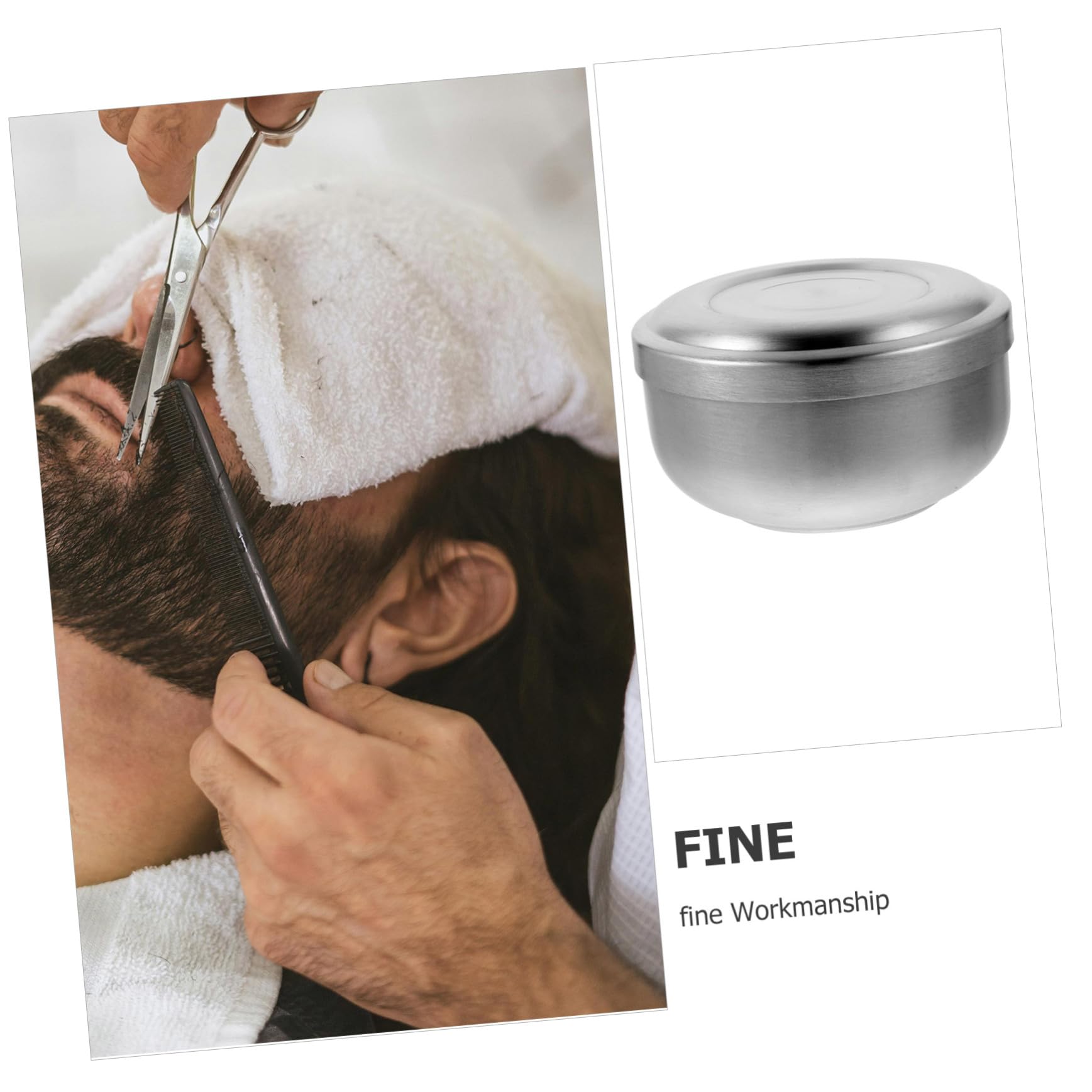 Healeved 4stücke Edelstahl Rasierschale Mit Deckel Praktische Rasierschüssel Für Männer Für Rasierschaum Zuhause Salon Verarbeitet Platzsparend Silberfarben