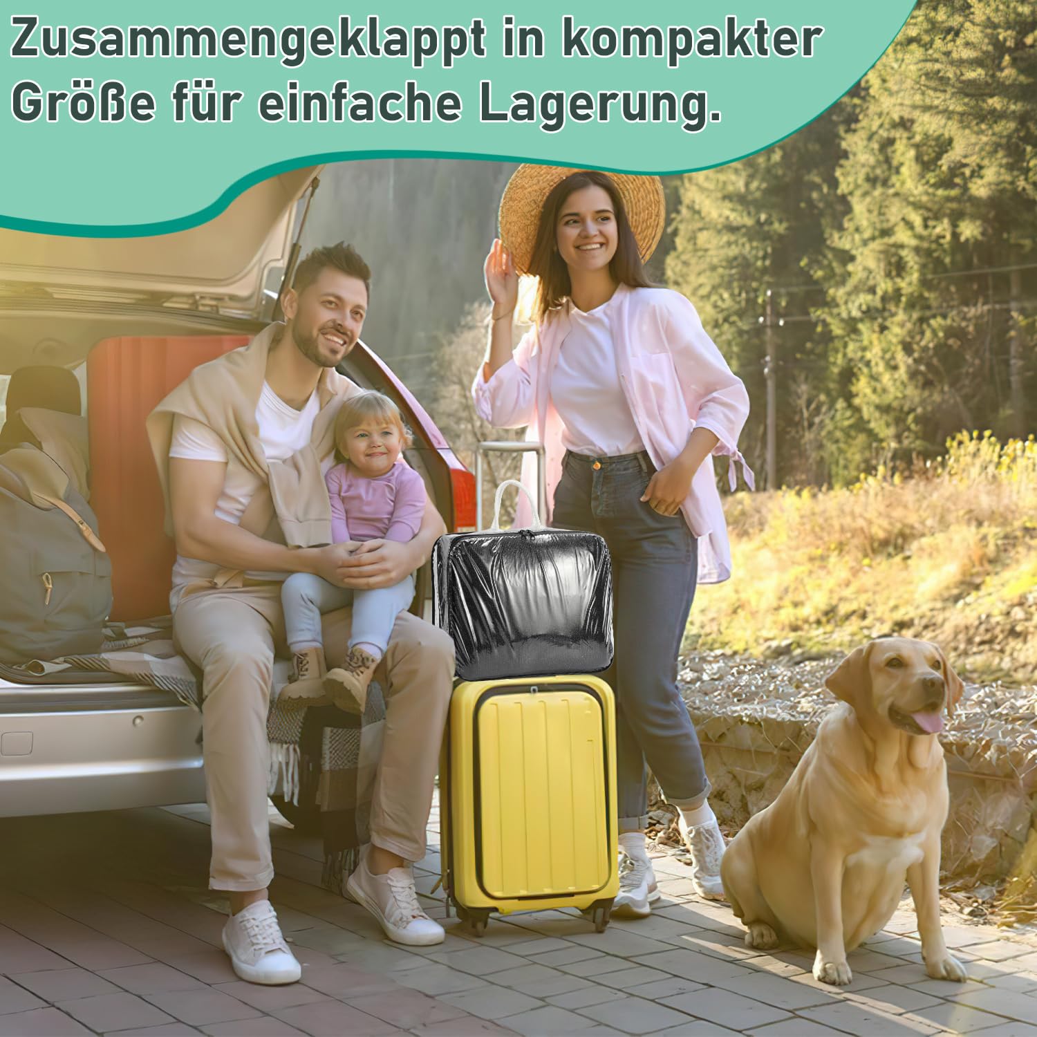 Tapis d'auvent 100 % polyéthylène haute densité respirant pour caravane avec sac de transport à œillets