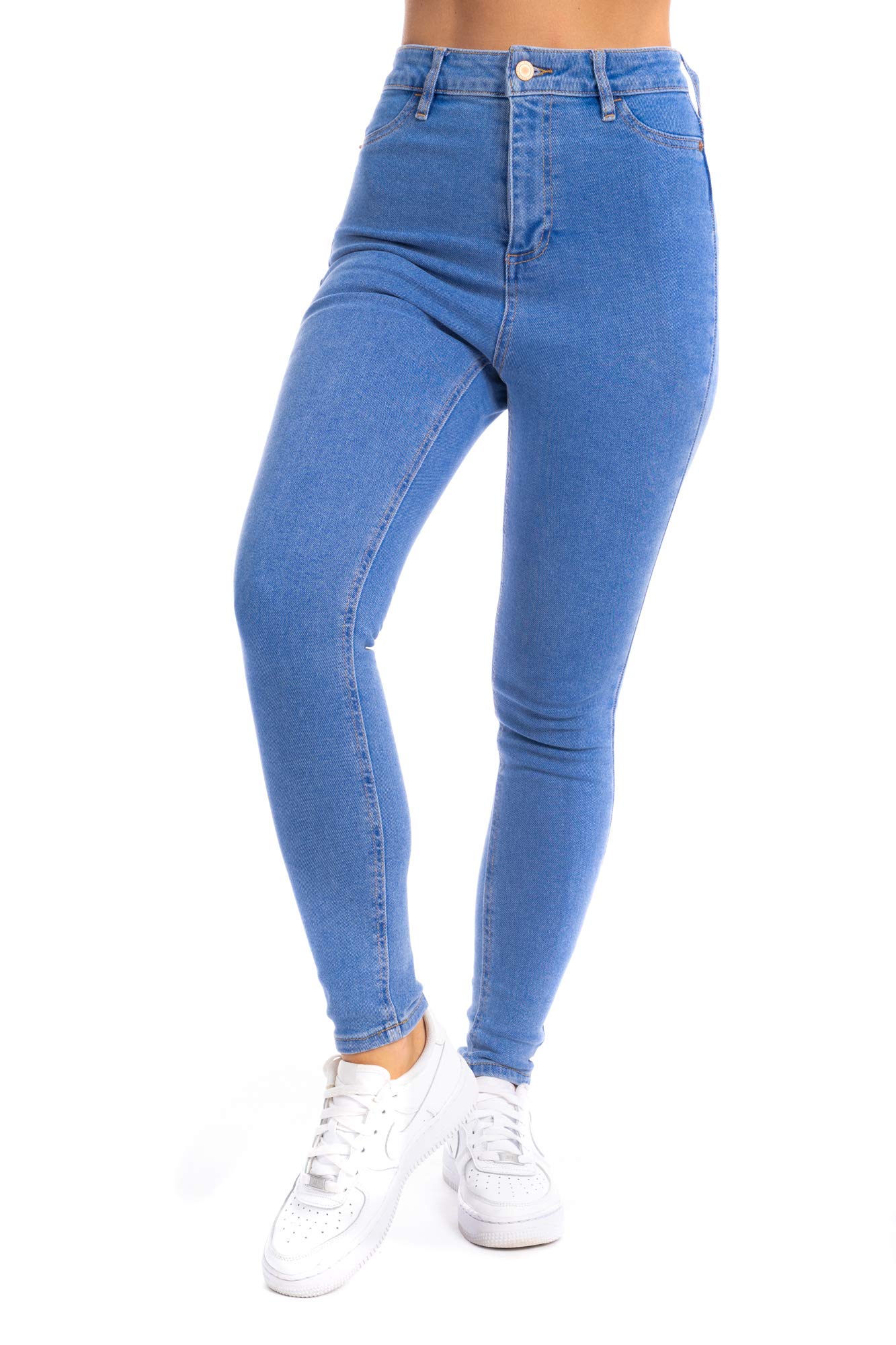 Womens Ex High Street Brand Super Stretch Jeans Ladies High Waisted Denim Pants