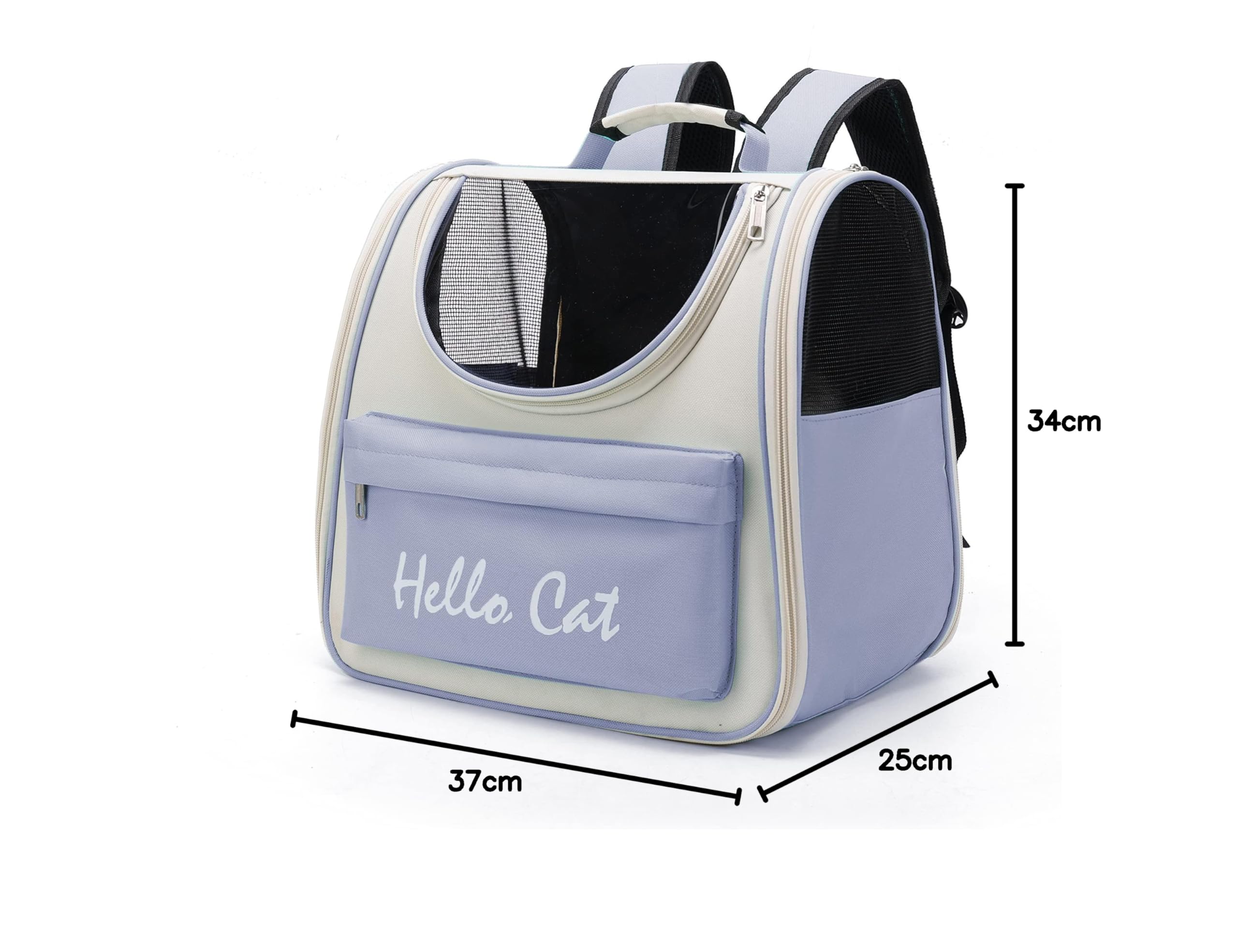 Pet Carino Pieghevole Capsula Zaino per Le Piccole Medie Gatto Cucciolo di Cane, Trasparente E Traspirante Resistente al Calore Carrier per I Viaggi di Campeggio D'escursione (Blu)