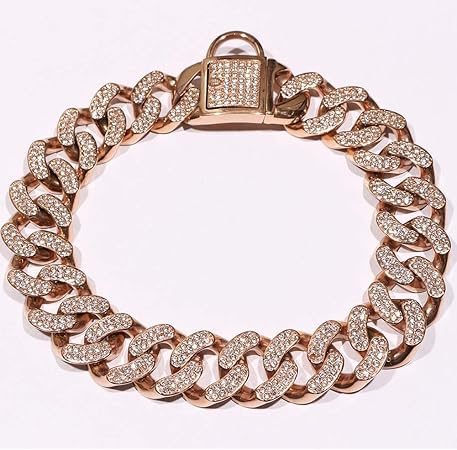 Diamond cuban link dog collar Outlet