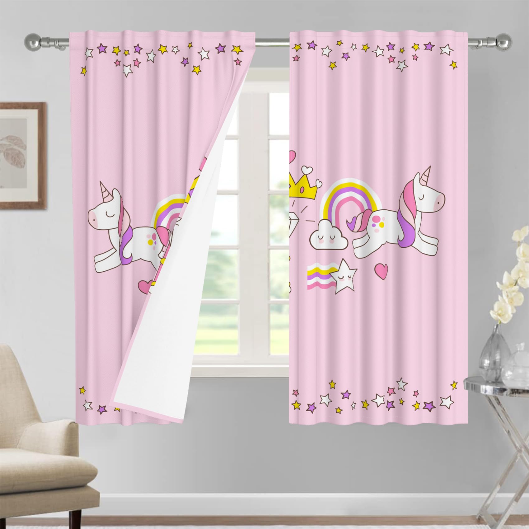 Kzzfqxb 117x138cm Kids Curtains 2 Panels - Image 3