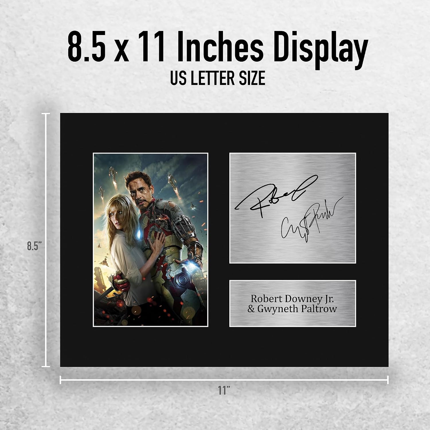 HWC Trading Robert Downey Jr & Gwyneth Paltrow Iron Man Gifts Printed Signed Autograph Picture for Movie Memorabilia Fans - US Letter (ID-007768)