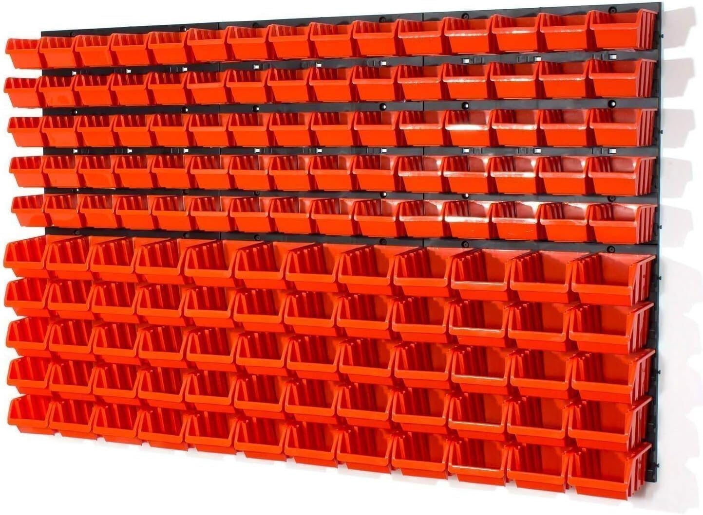WALL MOUNTED TOOL PEG BOARD SET GARAGE STORAGE BINS WORKSHOP RACK SHED ORGANISER 50 MODELS VARIOUS SHAPES AND LAYOUTS SMALL MEDIUM LARGE (Model 4)