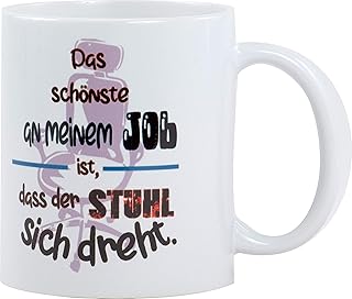 Redprice GmbH Das Schönste An Meinem Job Kaffeetasse Bedruckt Spruch-Tasse Foto-Tasse Chef Teetasse Lustig Witzig Geschenk...