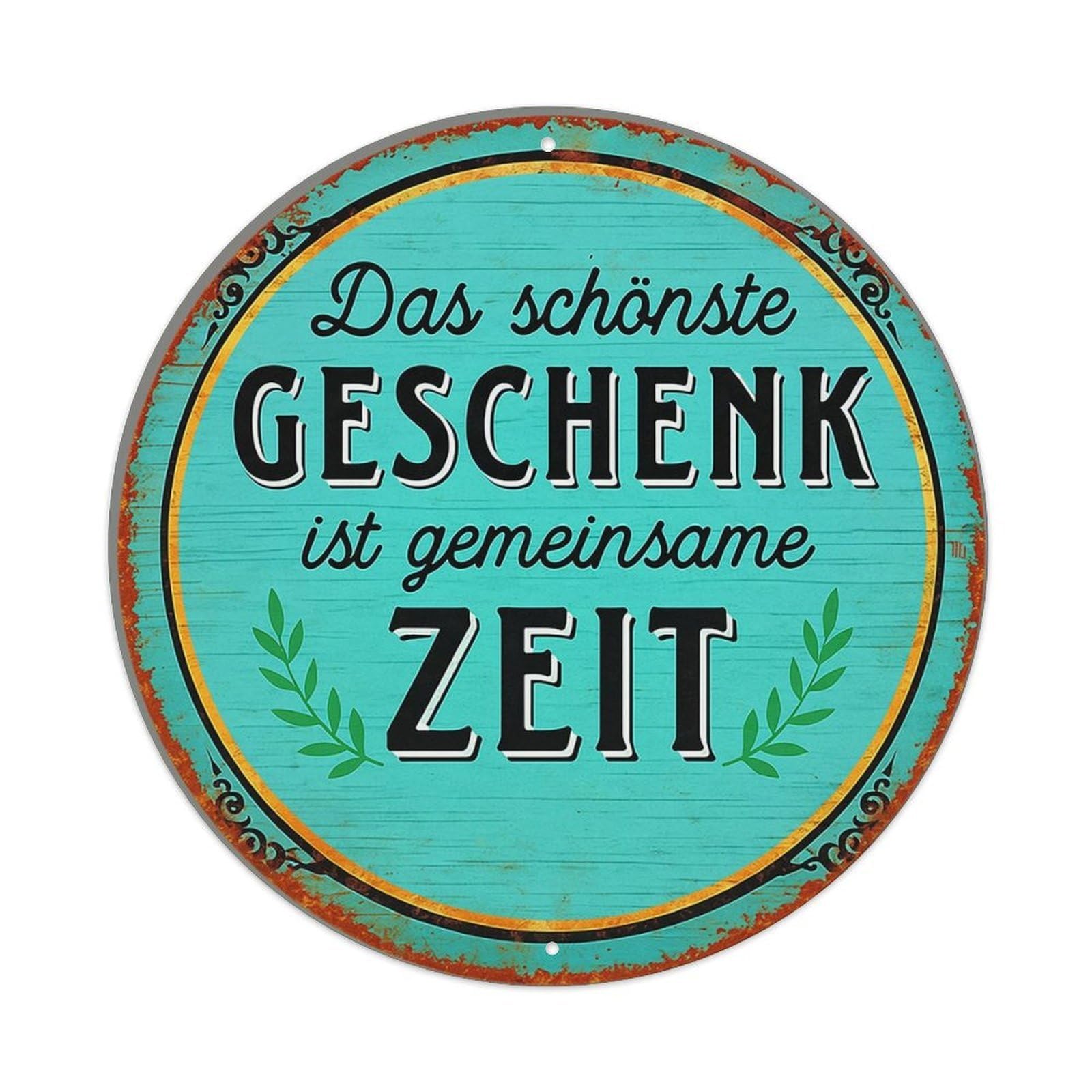 Jdyansheng Vintage Das Schoenste Geschenk Ist Gemeinsame Tin Sign Metal Poster Metal Signs For Home Man Cave Bar Cafe Kitchen Laundry Room Wall Decorations 8X8 Inches