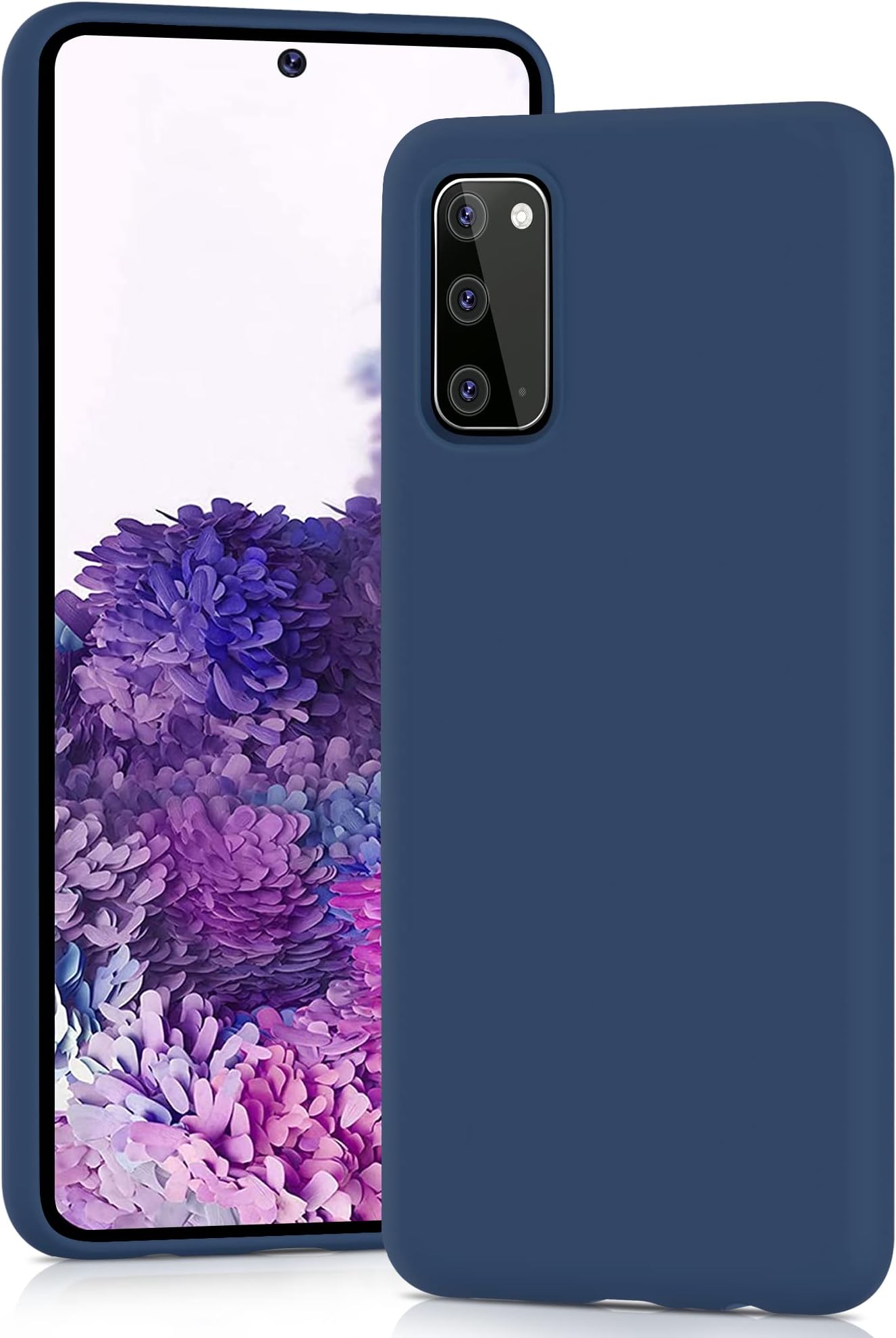 Silicone Case for Samsung Galaxy S20, Soft-Touch, Shockproof, DustProof, Antiskid Full Body Armour Phone Cover for Samsung Galaxy S20 - Dark Blue