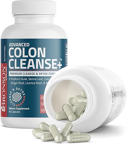Miniatura 6 de Bronson Advanced Colon Cleanse - Fórmula prémium de limpieza y desintoxicación con cáscara de psyllium, hoja de senna, cascara sagrada, raíz de