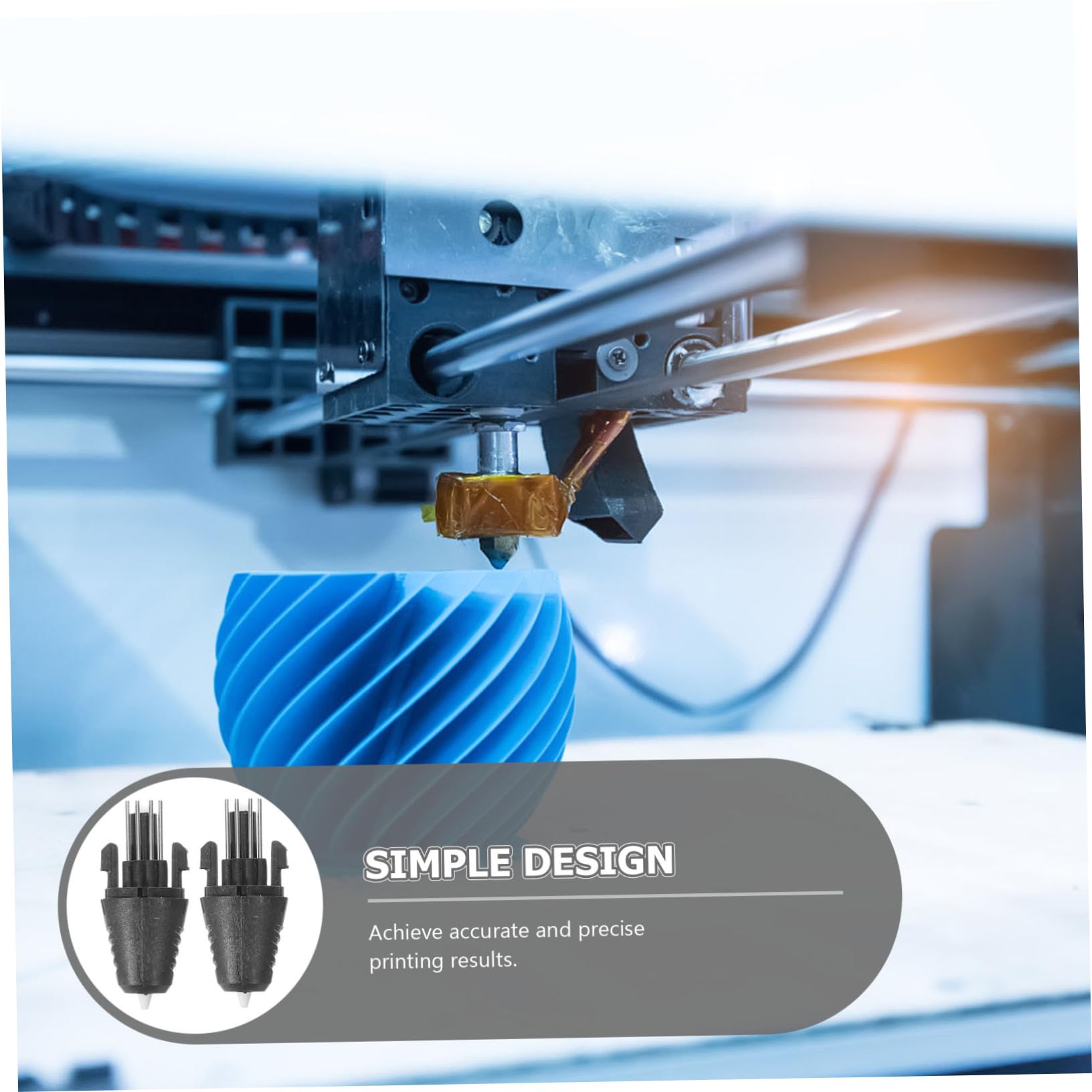 PRETYZOOM 5 Set Testa Della Penna Da Stampa 3d Sostituzione Della Penna Per Stampa 3d Parti Della Penna Per Stampa 3d Ripara Le Testine Delle Penne Per Stampa 3d Teste Di Penna 2 Pezzi * 5