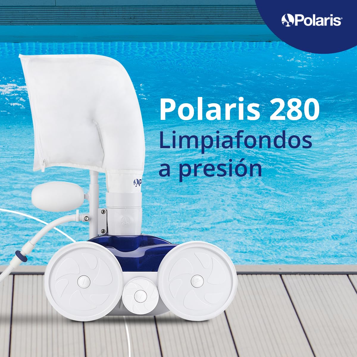 Polaris® 280 Limpiafondos de Piscinas a presión - Recojida eficiente de la Suciedad - Fácil de Usar y Limpiar - Garantía de 2 años