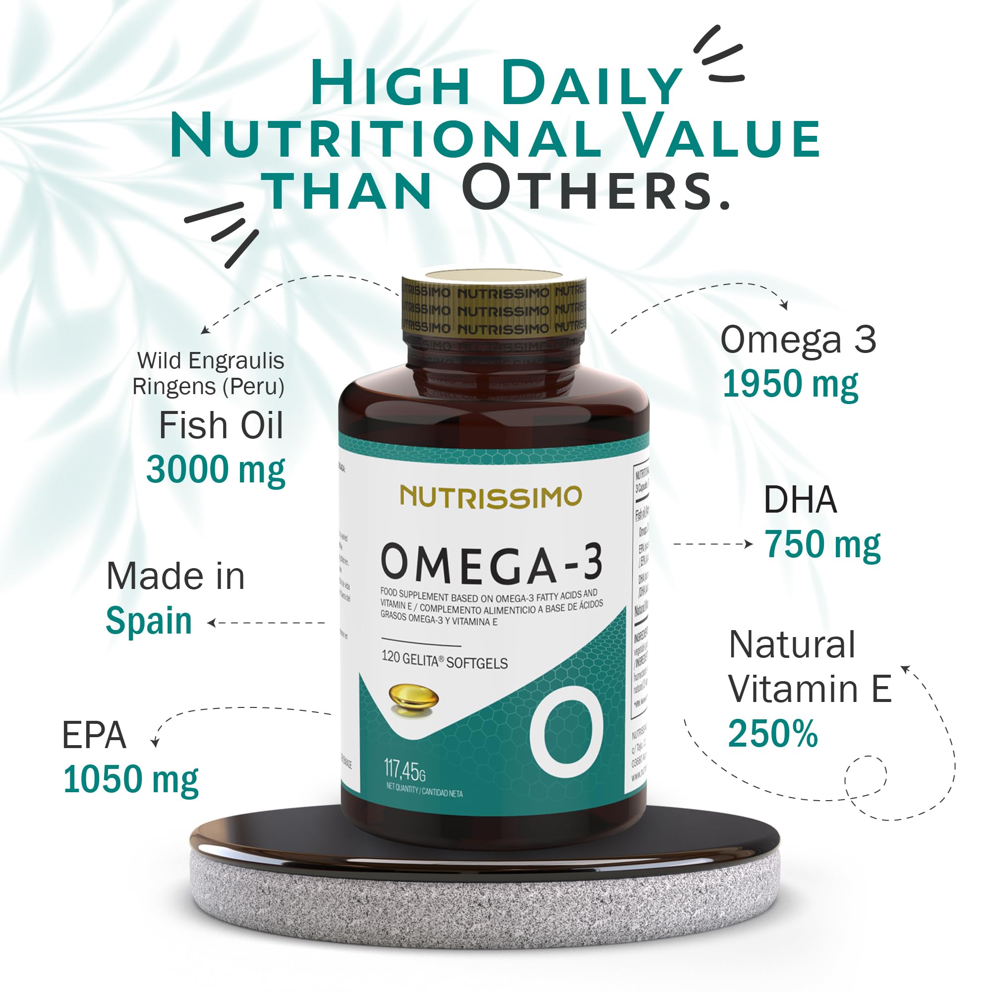 OMEGA 3 35/25 DHA-EPA 120 – recommandé en complément d’une alimentation équilibrée, complément alimentaire sous forme de gélules et facilite la prise en charge de votre bien-être au quotidi