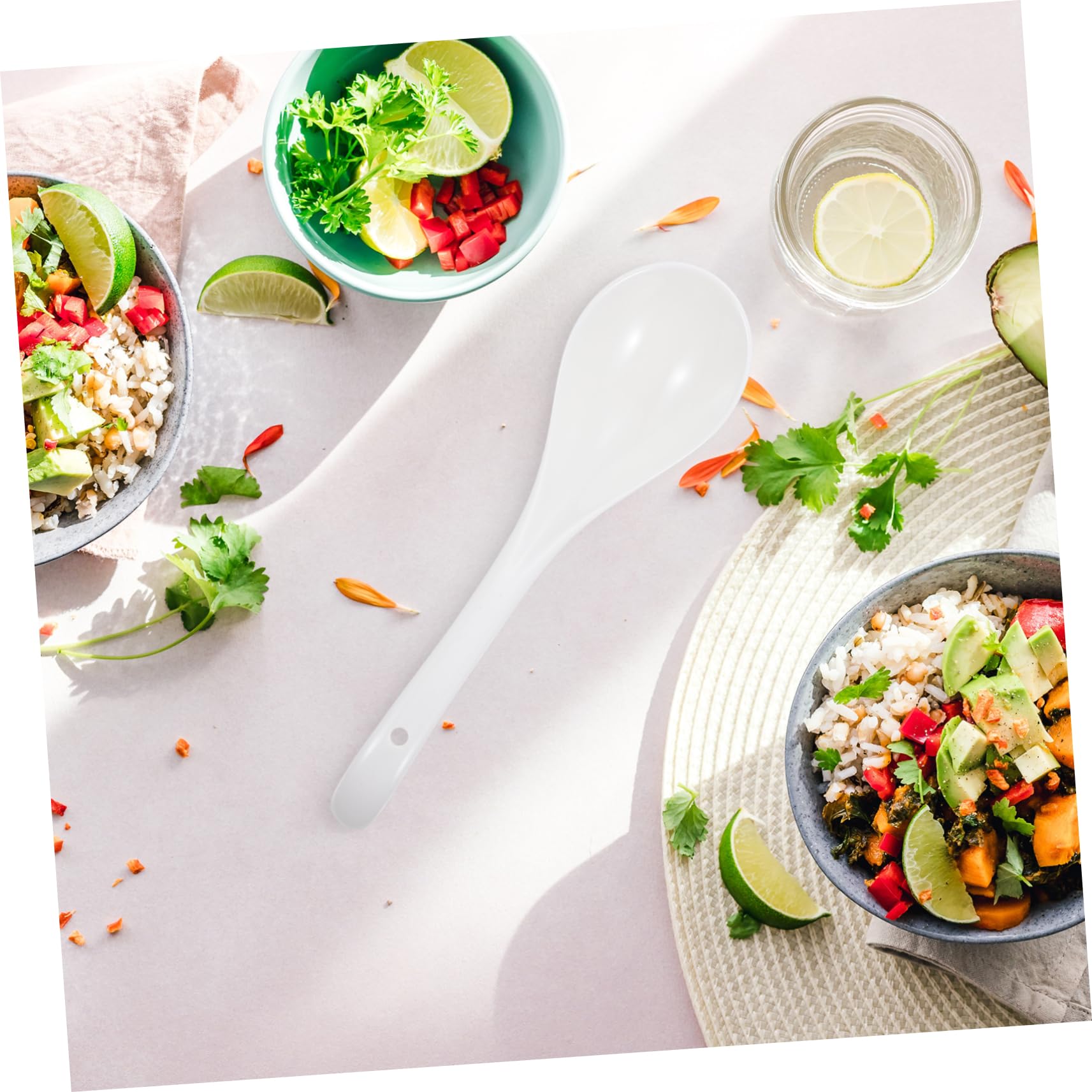 BESTOYARD 6stücke Keramik-suppenlöffel und Reislöffel für Hausgebrauch zum Servieren von Suppe und Reis Geeignet für Zuhause und Küche
