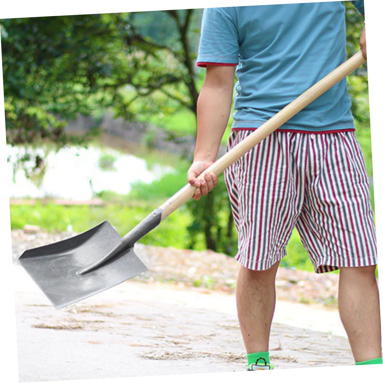 Gartenspaten aus Stahl für Gartenarbeiten und Pflanzen, Leicht