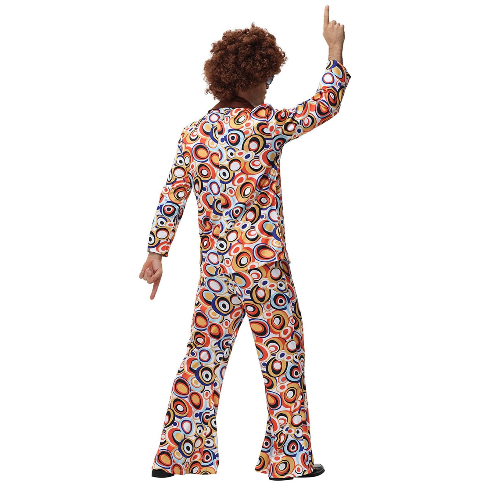 FaschingskostüMe MäNner,Disco-KostüM Retro 70Er Jahre BüHnenoutfit Hip-Hop Tanzparty Jumpsuit FüR Erwachsene Cosplay