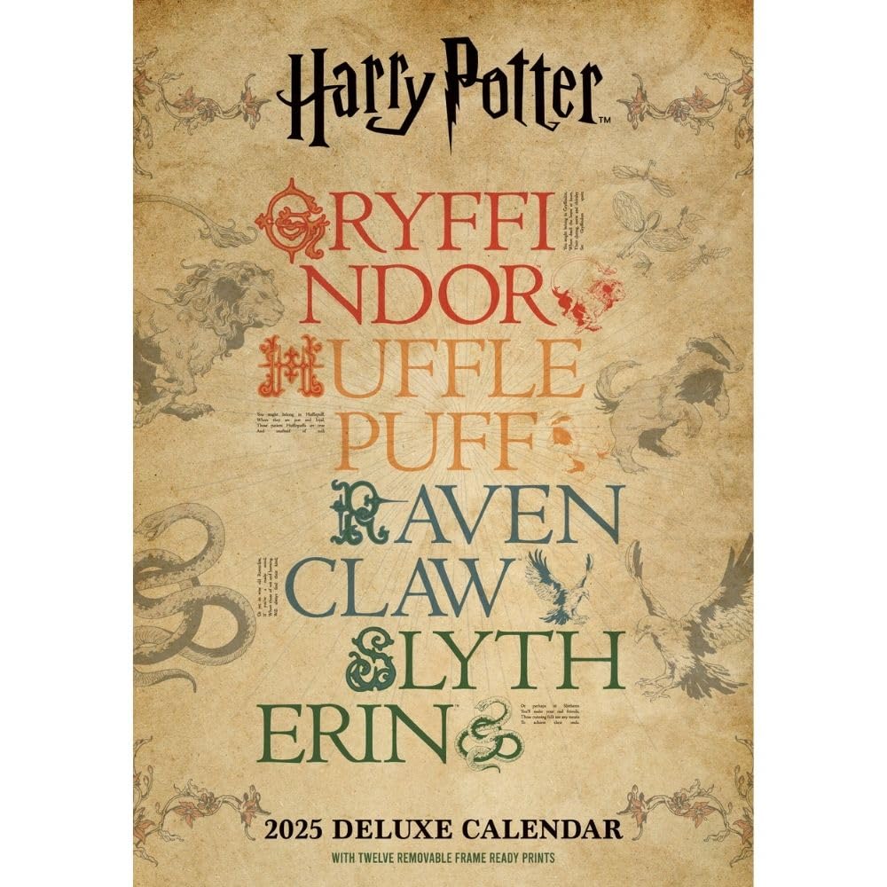 2025 Calendar Harry Potter Month to View A3 Deluxe Calendar Official Product