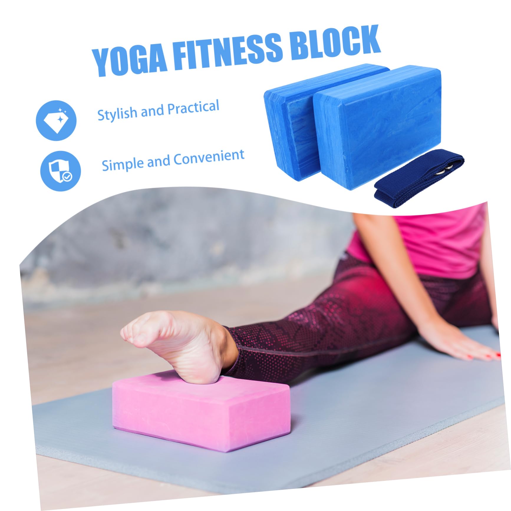 BCOATH Portable Yoga Fitness Equipment Lightweight Eva Blocks for Yoga Gym Balance Training